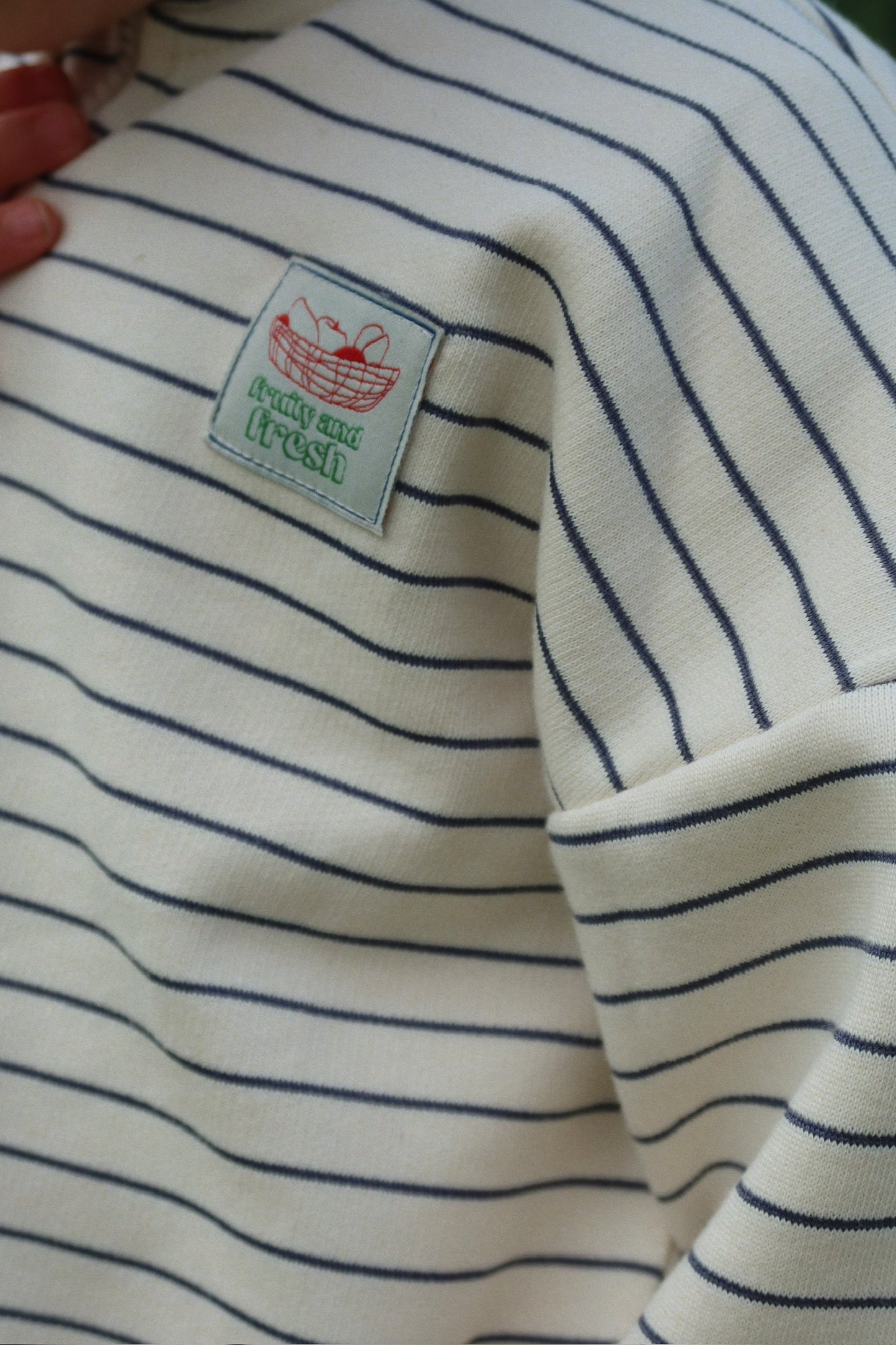 Loupy Striped Half Zip Tennis Sweatshirt-Konges Slojd Sp26