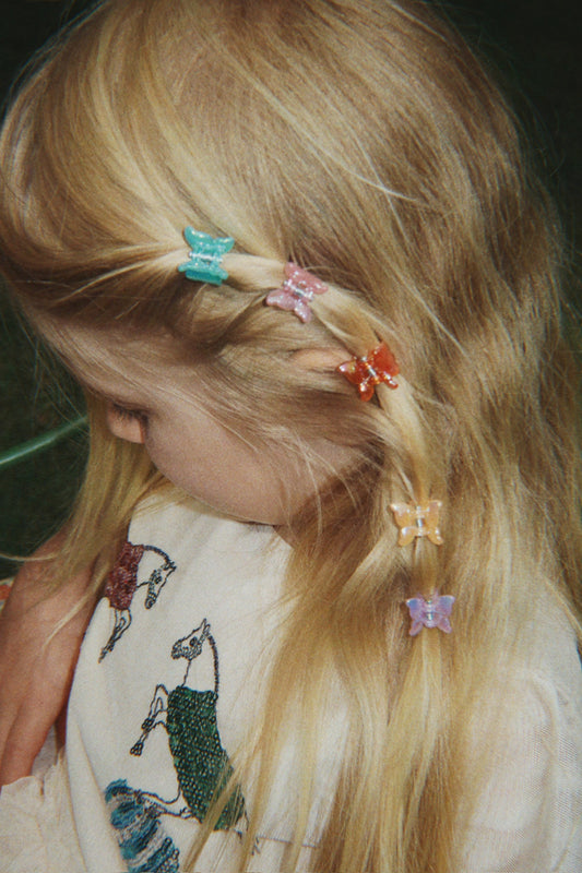 10pk Mini Butterfly Hair Clip-Konges Slojd
