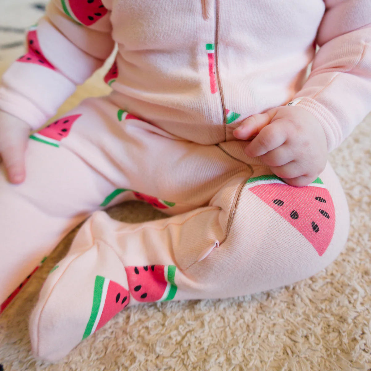 Watermelon Zipper Footie - Oh Baby!