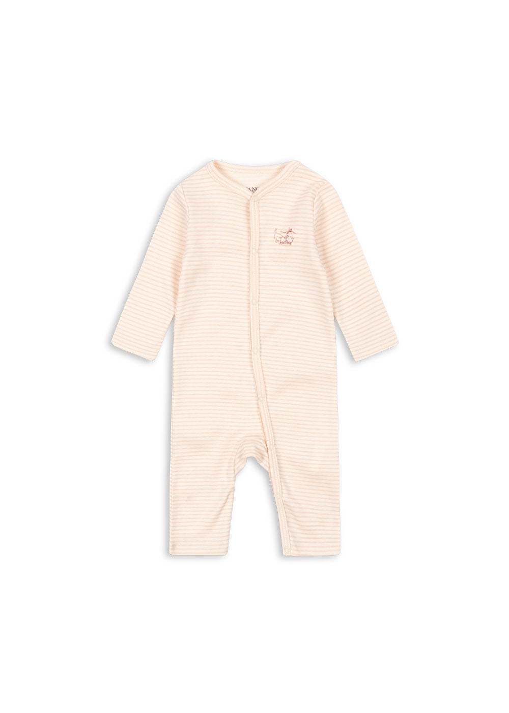 Peach Striped Romper -fanga FW25