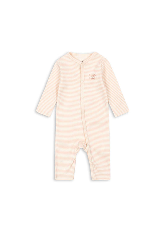 Peach Striped Romper -fanga FW25