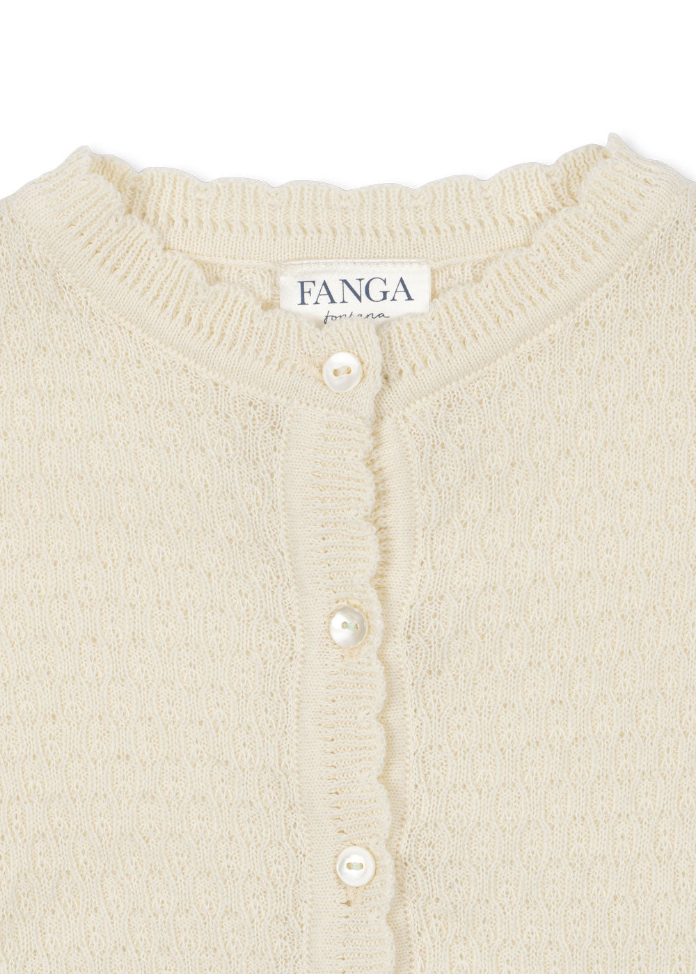 Venti Pointelle Striped Cardigan -Fanga FW25