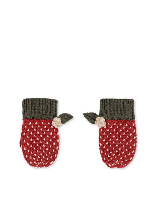 Wool Strawberry Mittens -Konges Slojd FW25
