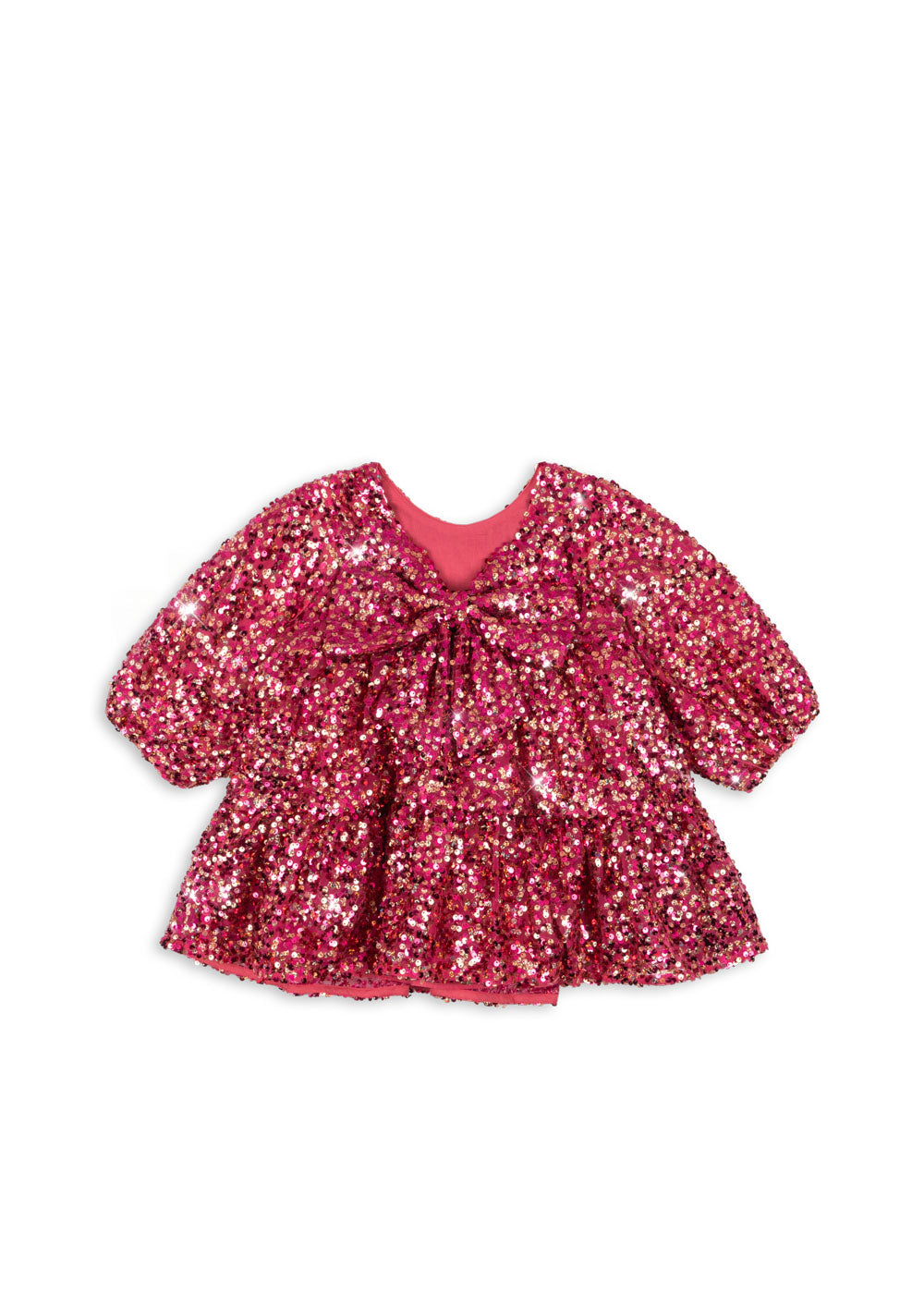 Lila Sequin Bow Dress-Konges Slojd FW25