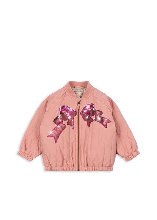 Juno Bow Sequin Bomber Jacket-Konges Slojd FW25