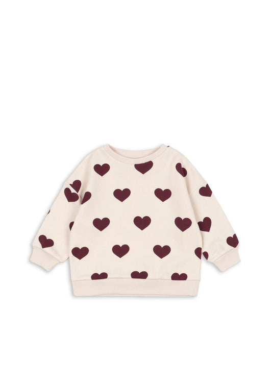 Lou Wine Heart Sweatshirt-Konges Slojd FW25