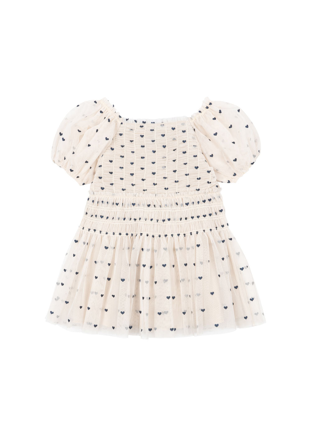 Charlene Tulle Heart Smocked  Dress -Konges Slojd SP26
