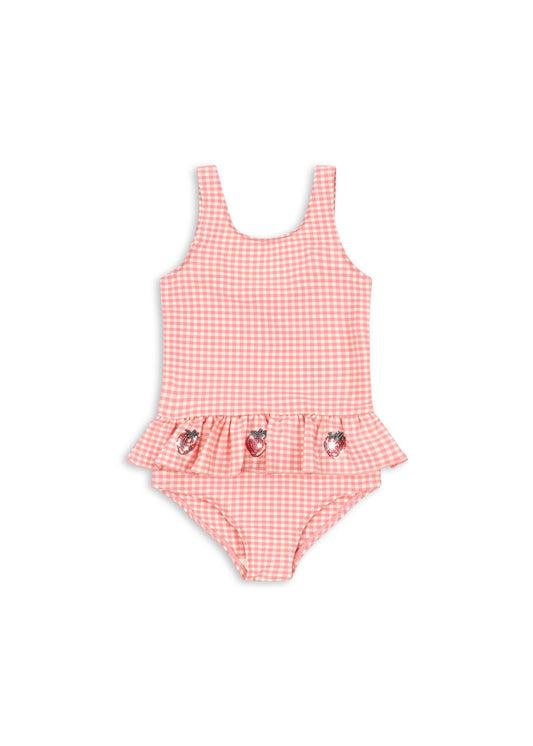 Etta Seersucker Strawberry  Swimsuit-Konges Slojd SP26