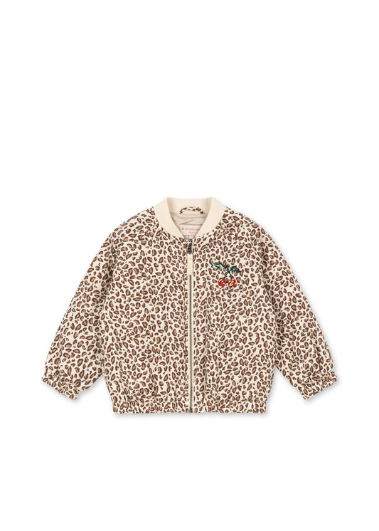 Juno Sequin Leopard Bomber Jacket-Konges Slojd SP26