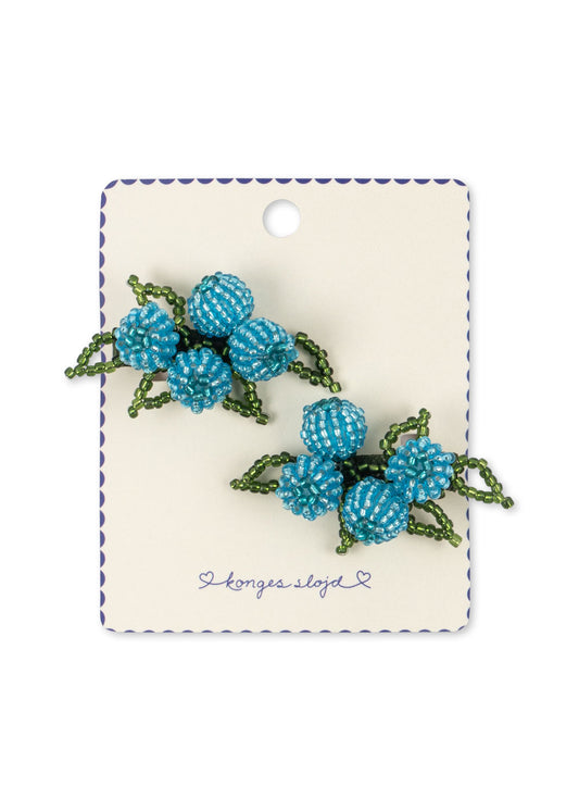 2pk Blueberry Beaded Hair Clip-Konges Slojd