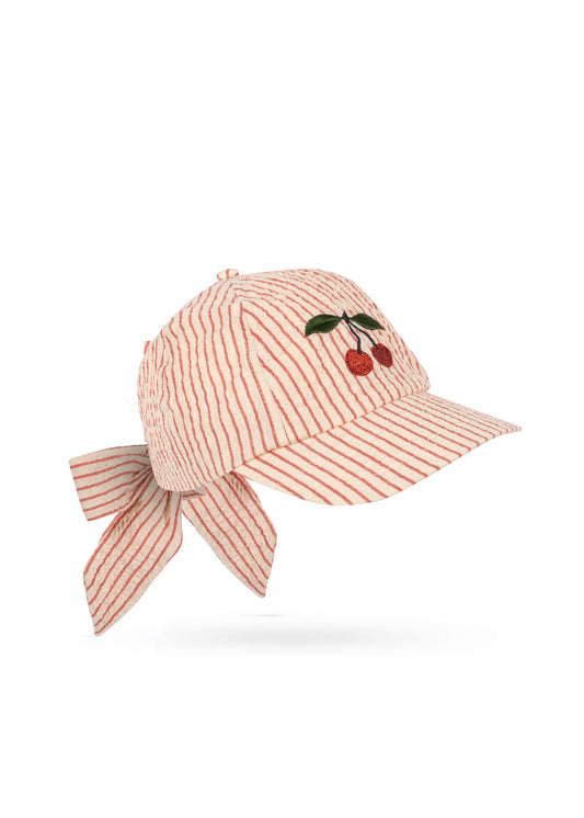 Ellie Bow Cherry Cap-Konges Slojd