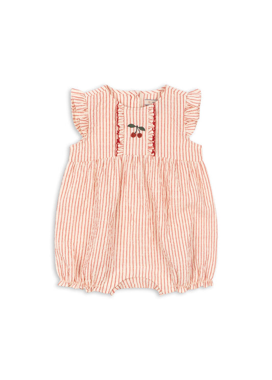 Ellie Seersucker Cherry Romper-Konges Slojd SP26