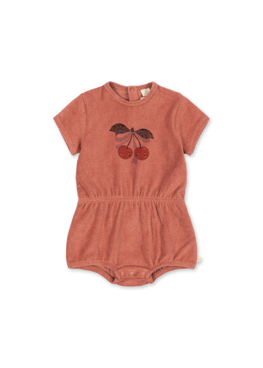 Itty Cherry Terry Romper-Konges Slojd SP26