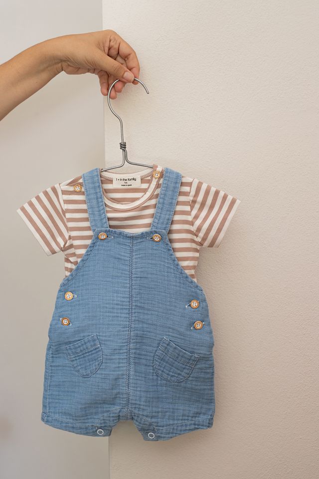 Jon Taupe Striped Tee-One More in the Family SP26