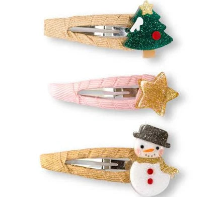 Christmas Snap Clips - Lilies and Roses