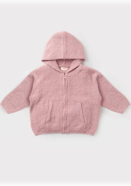 Fuzzy Zip Up Hoodie- 7AM