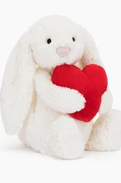 Bashful Red Love Heart  Bunny  - Jellycat