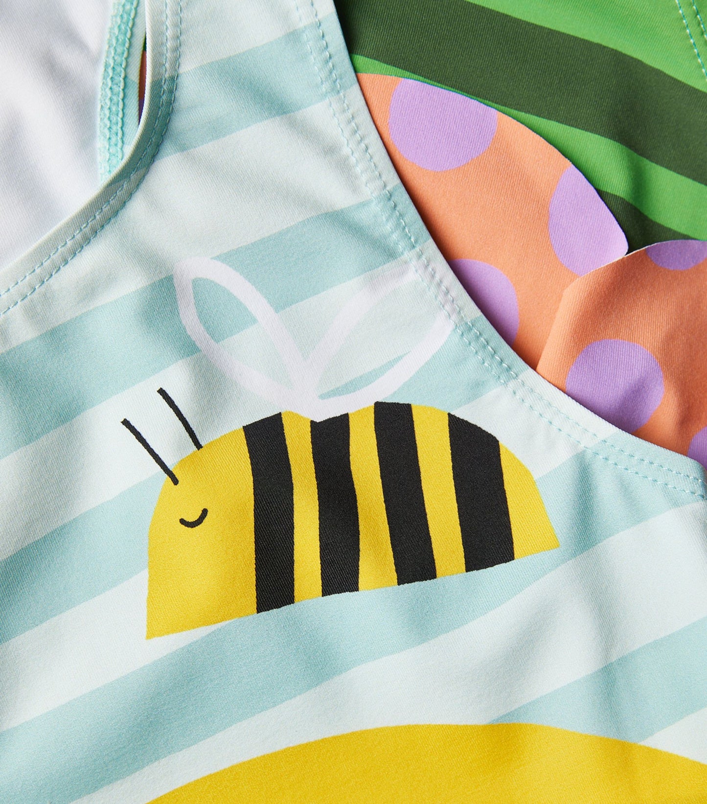 Bees Striped Swimsuit - Stella McCartney SS24