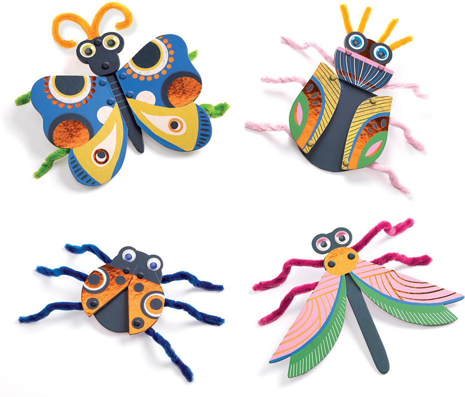 Fuzzy Bugs 3D Collage Kit - Djeco