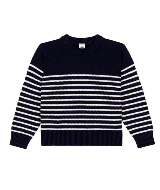 Navy Striped Sweater - Petit Bateau FW24