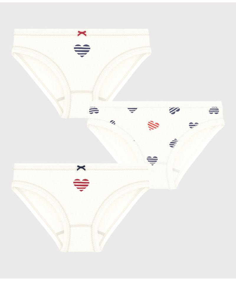 3-Pack Heart  Girls' Underwear - Petit Bateau SP25