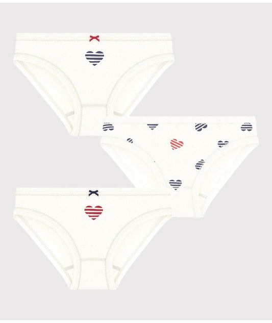 3-Pack Heart  Girls' Underwear - Petit Bateau SP25