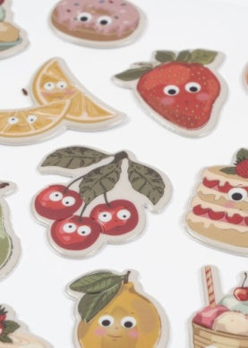 Fruit Puffy Stickers-Konges Slojd