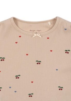 Ella LS Cherry Heart Tee-Konges Slojd FW25
