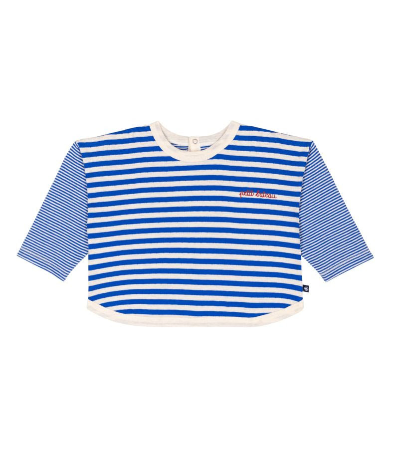 LS Cotton Striped Tee - Petit Bateau SP25