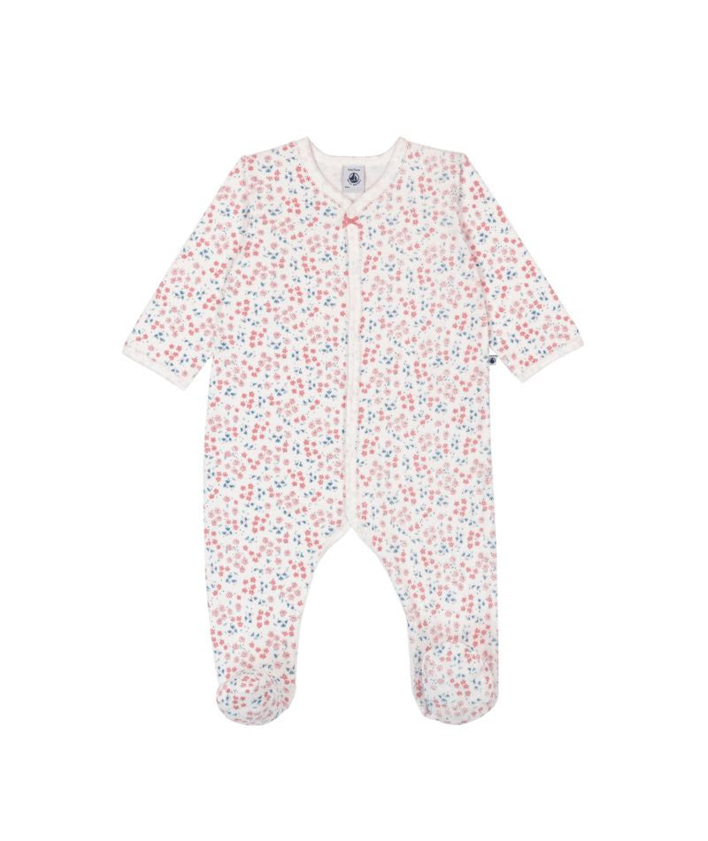 Floral Velour Footie- Petit Bateau SP26