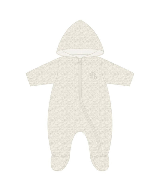 Padded Oatmeal Pram Suit Coverall-Petit Bateau SP26