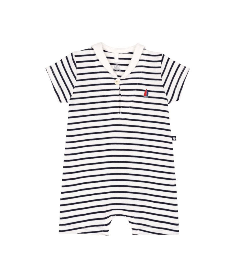 SS Striped Sailor Romper - Petit Bateau SP25