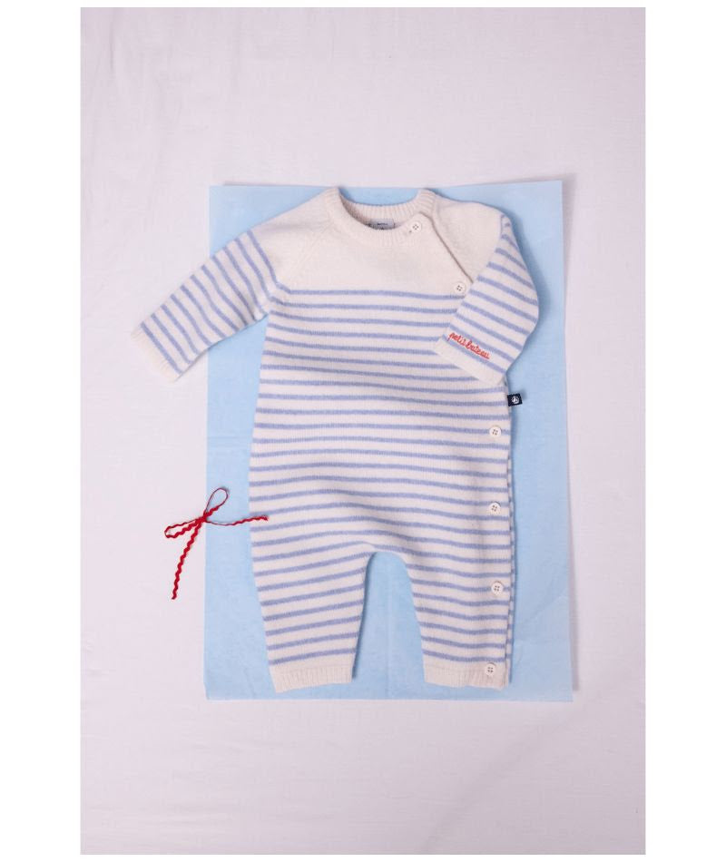 Knit Striped Romper-Petit Bateau FW26