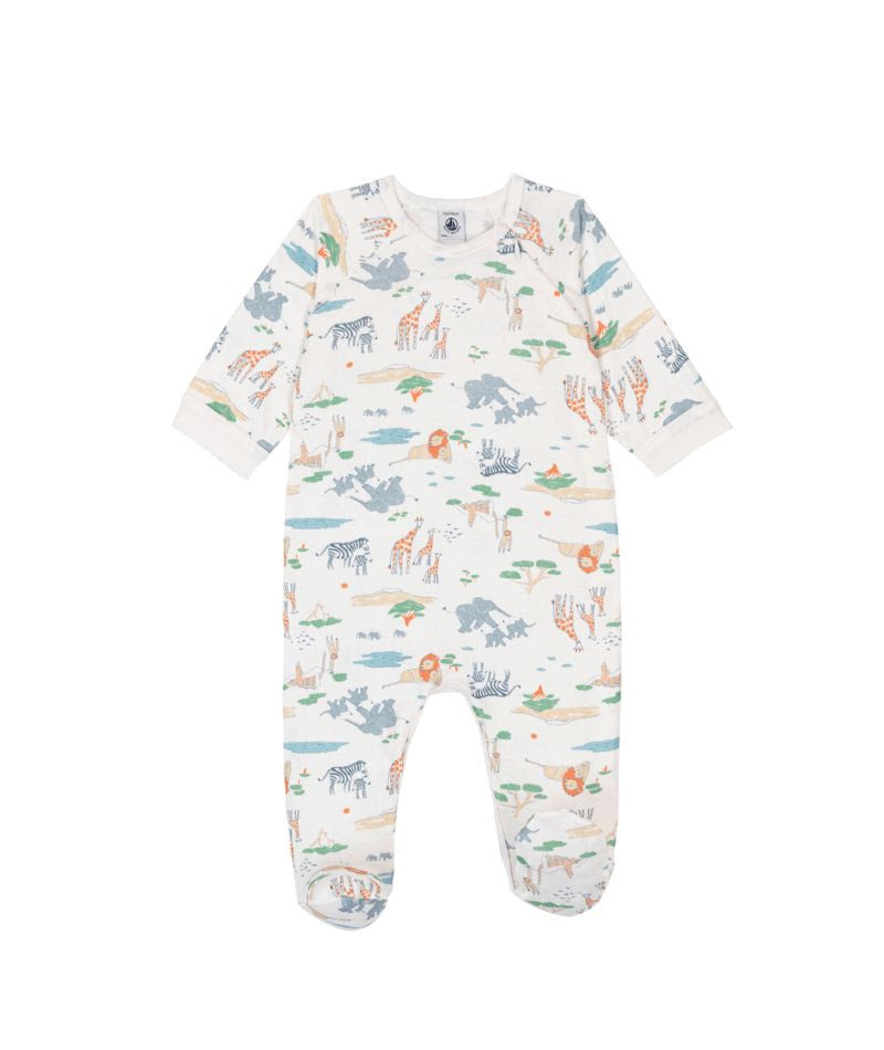 Side Zip Animal Footie- Petit Bateau SP26
