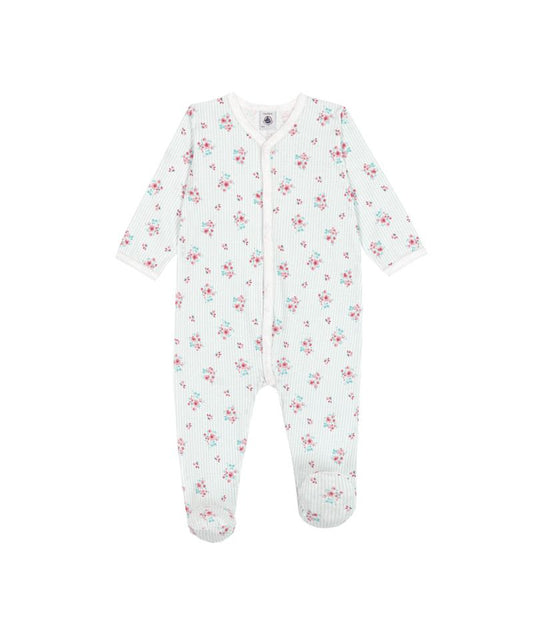 Striped Floral  Footie- Petit Bateau SP26