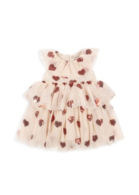 Tulle Dress Hearts-Konges Slojd