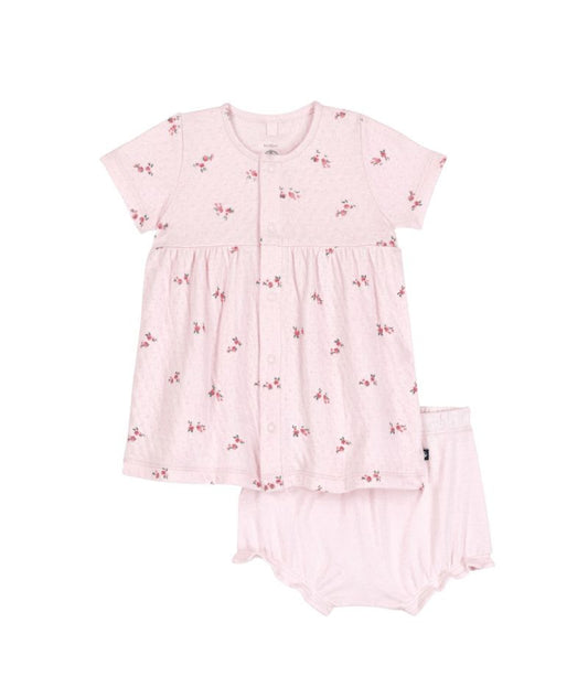Tiny Flower Print Dress w Bloomer- Petit Bateau SP26