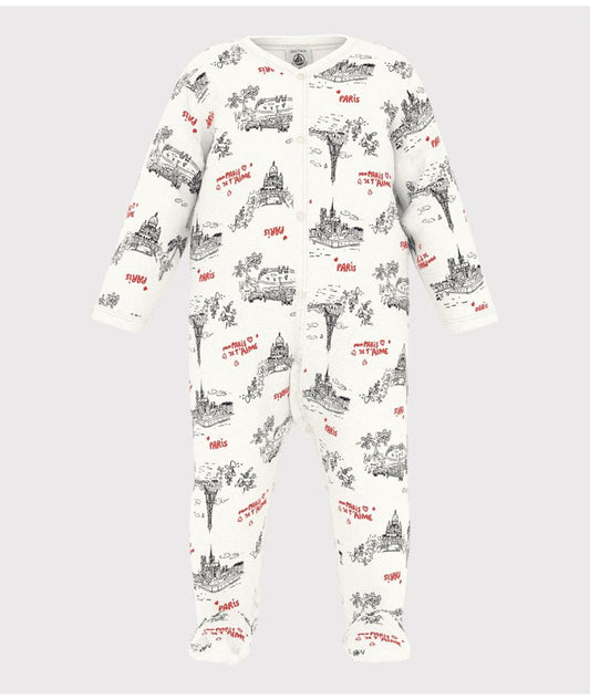 Parisian Print Footie - Petit Bateau SP25