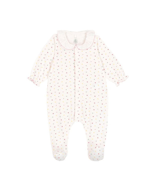 Multi Heart Footie w Collar- Petit Bateau SP26
