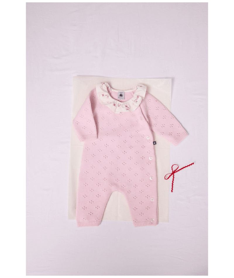 Knit Romper w Collar-Petit Bateau FW26