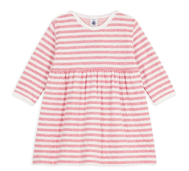 LS Striped Dress - Petit Bateau FW26
