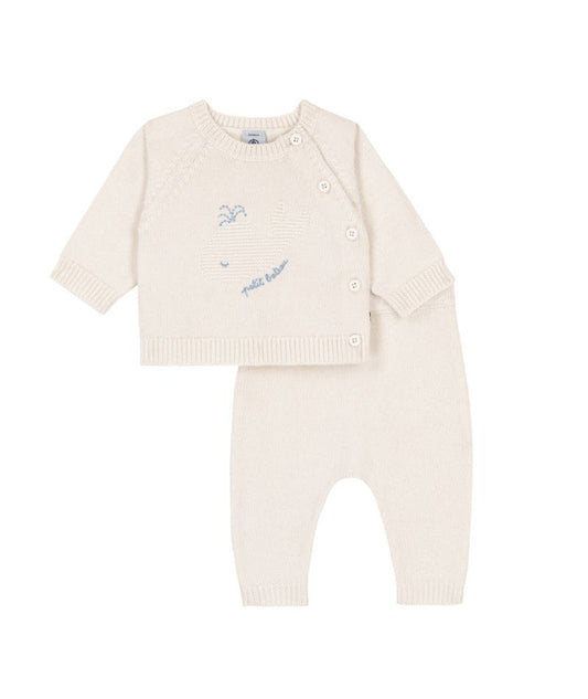 2pc Knit Whale Set - Petit Bateau SP26
