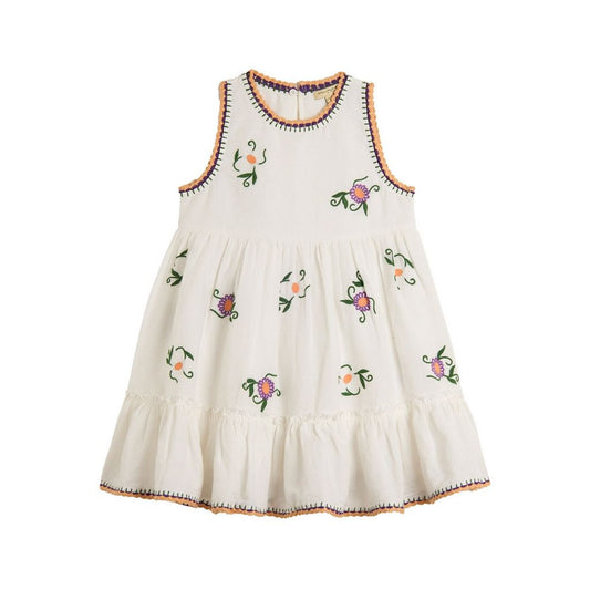 Linen Dress w Embroidered Flowers -Stella McCartney SS26