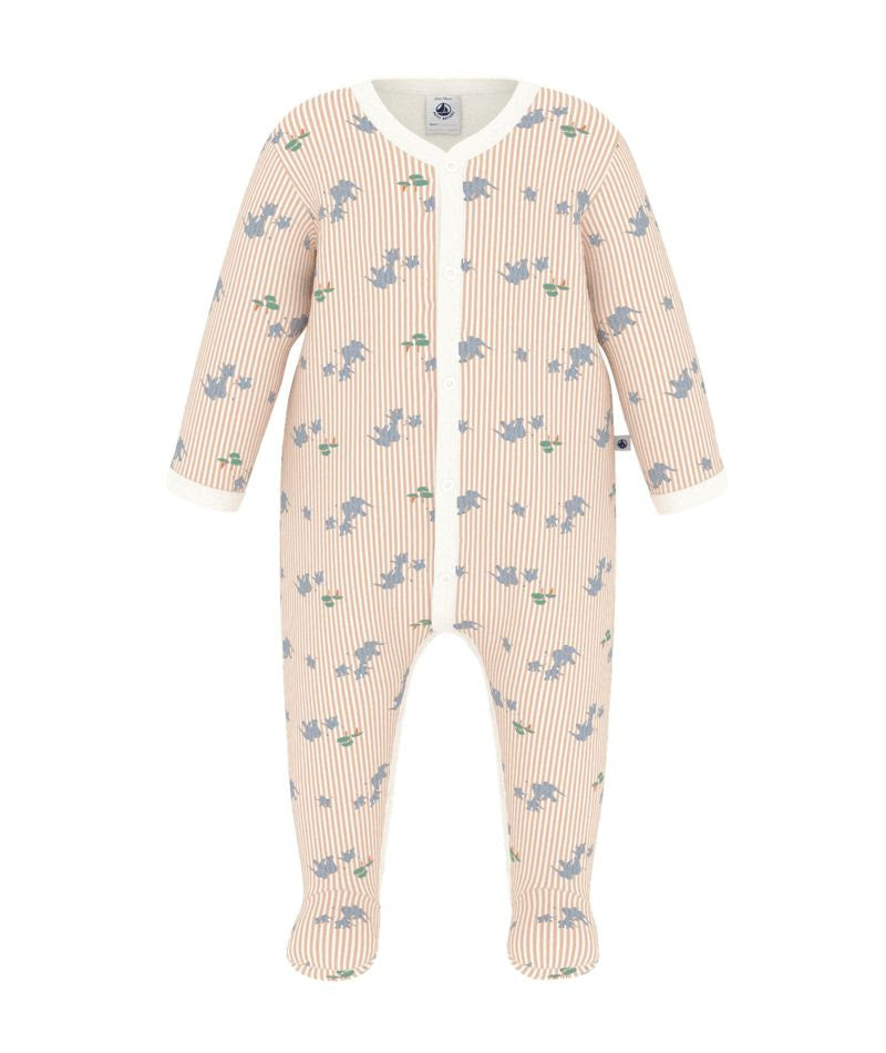 Striped Elephant Footie- Petit Bateau SP26