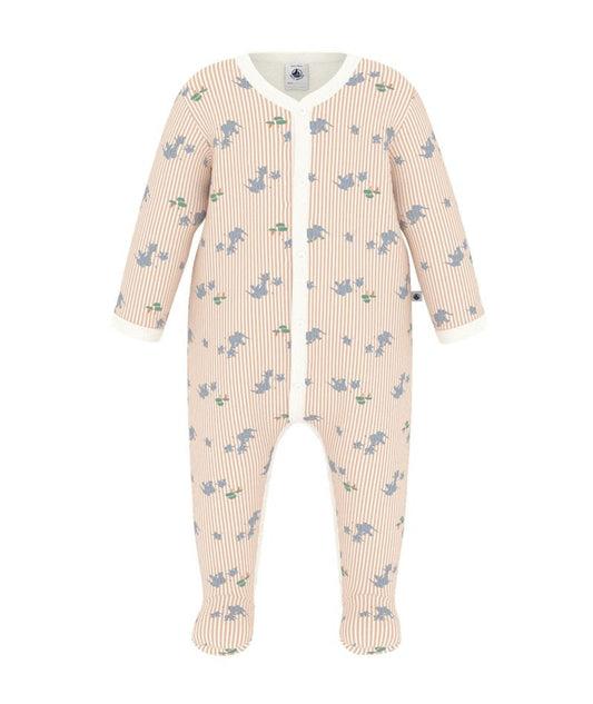 Striped Elephant Footie- Petit Bateau SP26