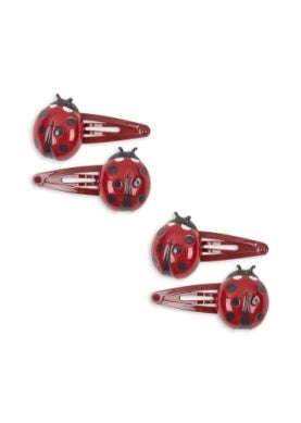 Ladybug 4pk Hair Clip-Konges Slojd