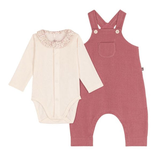 2pc Ruffle Body & Velour All -Petit Bateau FW26
