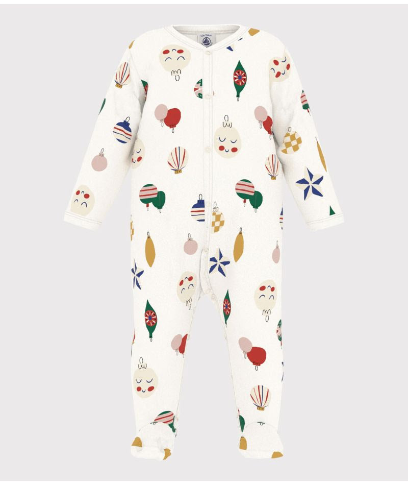 Front Snap Printed Footie - Petit Bateau FW24