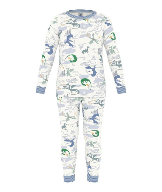 Loungewear LS Dinosaur Print Top & Pants  - Petit Bateau FW26