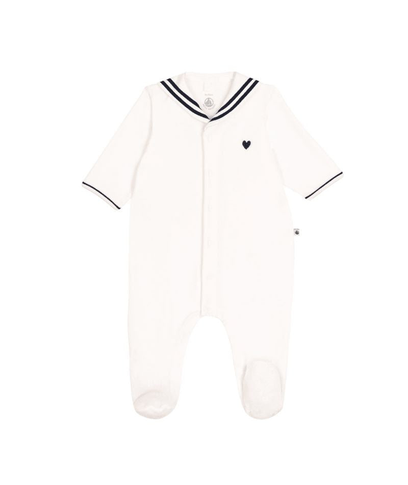 Velour Sailor Footie- Petit Bateau SP26